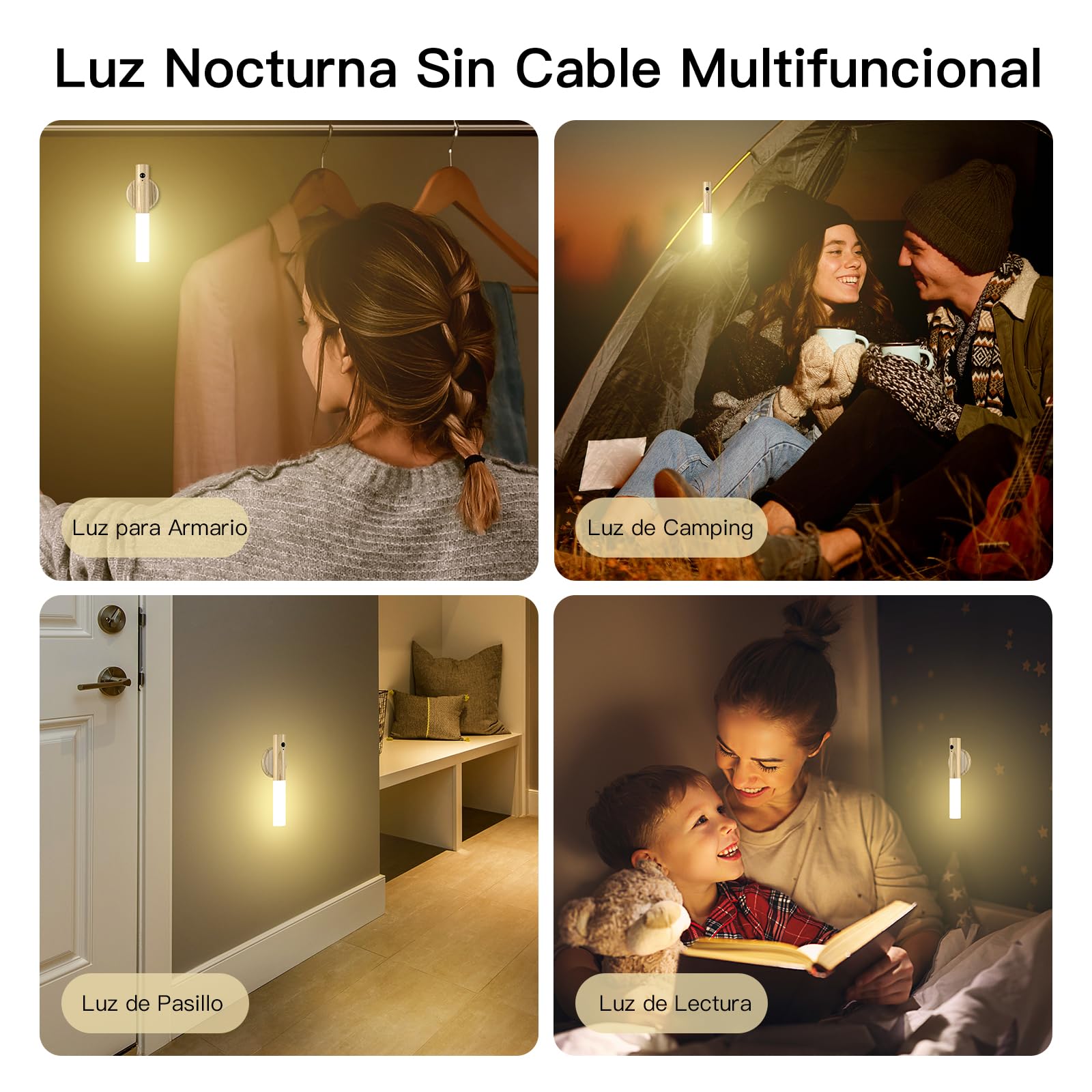 La lámpara LED de madera con sensor inteligente LumiWood Motion®